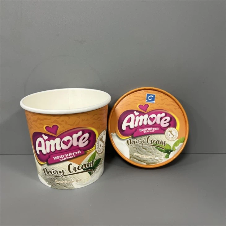 750ml ice cream paper tubs with lids