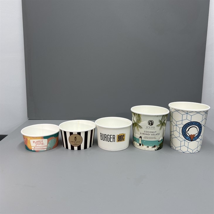 92mm ice cream paper cups with printing