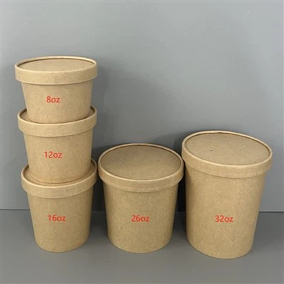 Hộp đựng giấy kraft 26oz đựng súp nóng