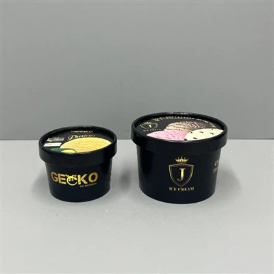 Bồn giấy kem 8oz có nắp đậy